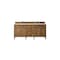 James Martin Vanities Brittany 72in Double Vanity, Saddle Brown w/ 3 CM Carrara Marble Top 650-V72-SBR-3CAR - alternate 1
